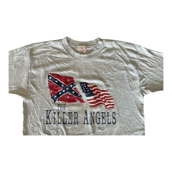 Tee-rific The Killer Angels TNT VINTAGE Shirt Men size Large L Civil War Gray - Picture 3 of 8